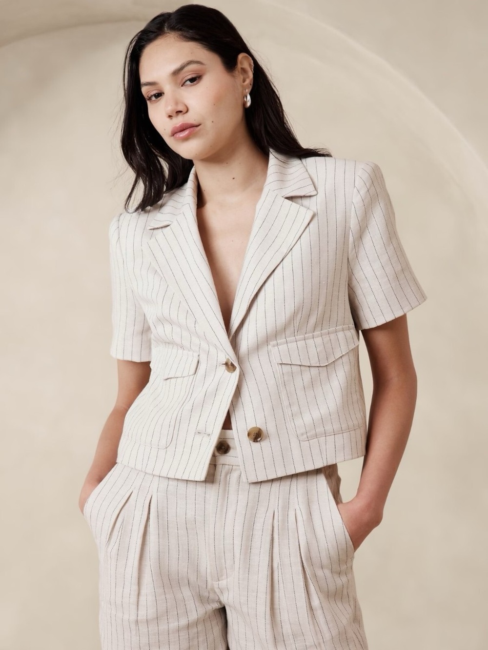 banana republic linen set